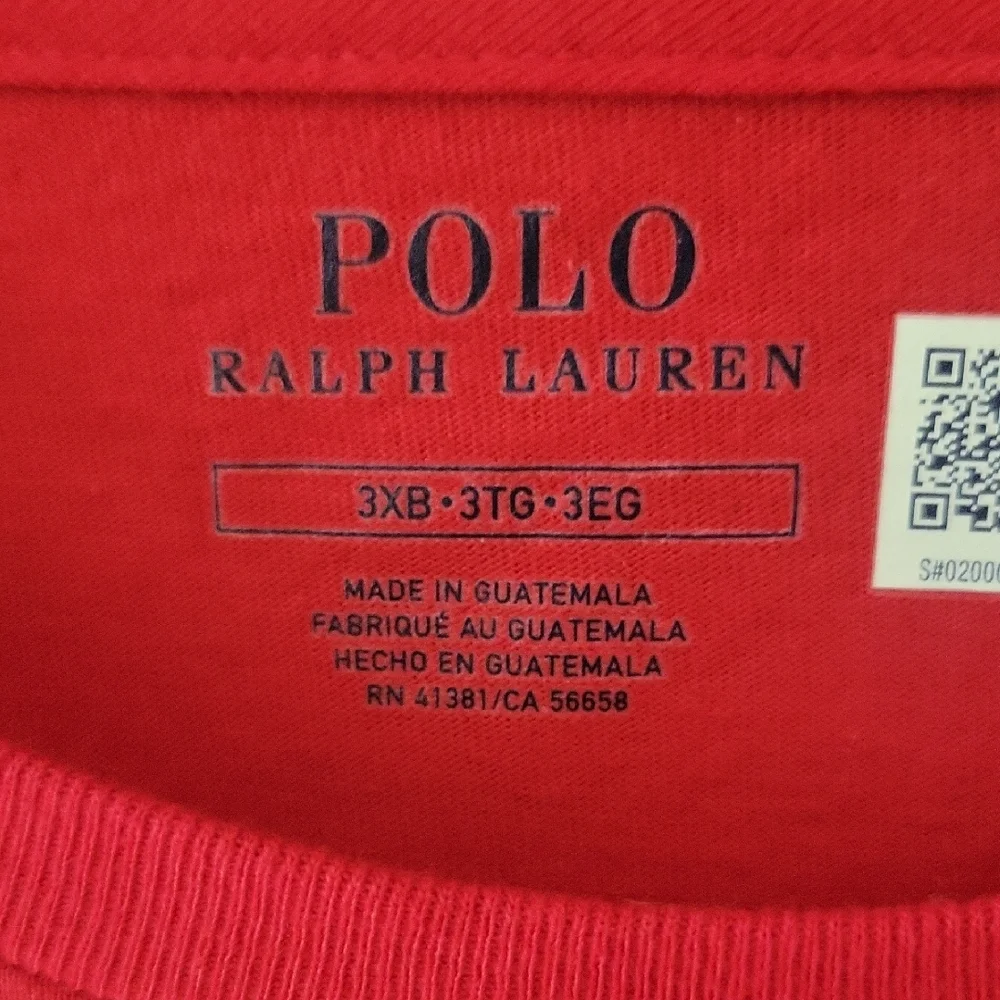 Polo by Ralph Lauren Circle Logo And Signature Pony Red Tee Shirt